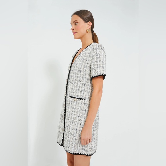Tuckernuck Pomander Place White Tweed Josephine Dress szS - Picture 5 of 8